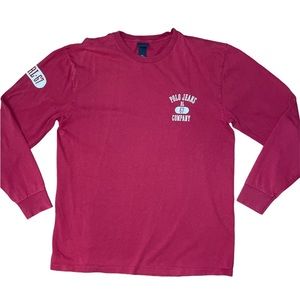 Vintage Polo Sport Company Red Long Sleeve Men’s Shirt Size Medium‎ Y2K Polo